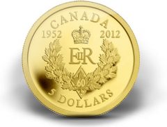 2012 $5 Royal Cypher Diamond Jubilee Gold Coin