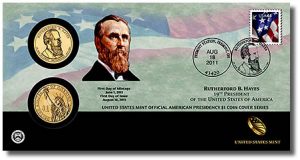 Hayes Presidential Dollar Coin Cover