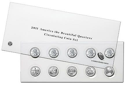 2011 America the Beautiful Quarters Circulating Coin Set