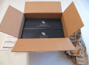 American Silver Eagle 25th Anniversary Set - Opened Shipping Box