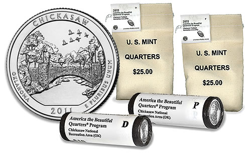 Chickasaw National Recreation Area Quarter Bags and Rolls