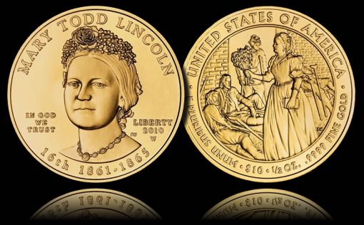 Uncirculated Mary Todd Lincoln First Spouse Gold Coin