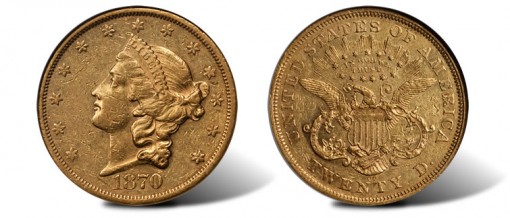 1870-CC Liberty Double Eagle
