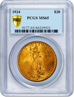 1924 $20 MS65 Saint-Gaudens Double Eagle