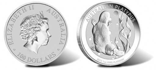 2012 Australian Platypus Platinum Bullion Coin