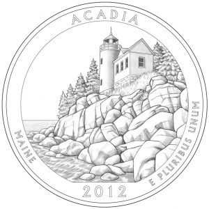 Acadia National Park Quarter and Silver Coin Design