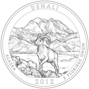 Denali National Park Quarter and Silver Coin Design