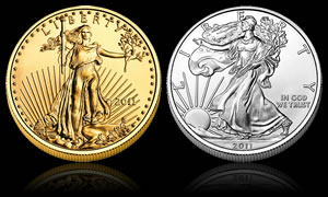 Gold and Silver Eagle Bullion Coins