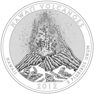 Hawai'i Volcanoes National Park Quarter and Silver Coin Design