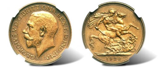South African bronze 1928 pattern sovereign