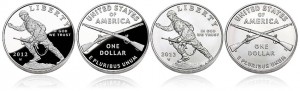 Proof and Uncirculated 2012 Infantry Soldier Silver Dollars