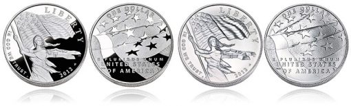 Proof and Uncirculated 2012 Star-Spangled Banner Silver Dollars