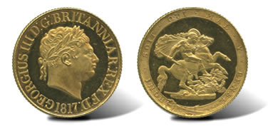 1817 George III (1760-1820), Proof Gold Sovereign