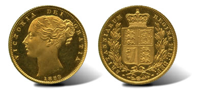 1853 Victoria (1837-1901), Proof Gold Sovereign