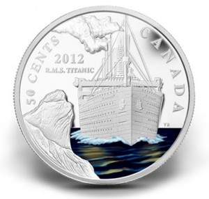 2012 50-CENT RMS TITANIC SILVER-PLATED COMMEMORATIVE COIN