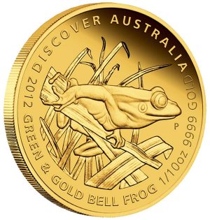 Green and Gold Bell Frog Gold Proof Coin