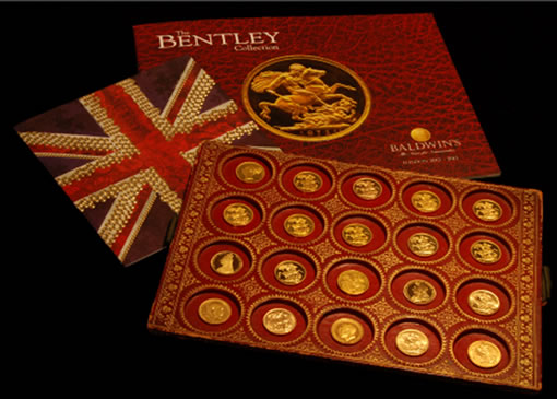 Part of the Bentley Collection of British Gold Sovereigns