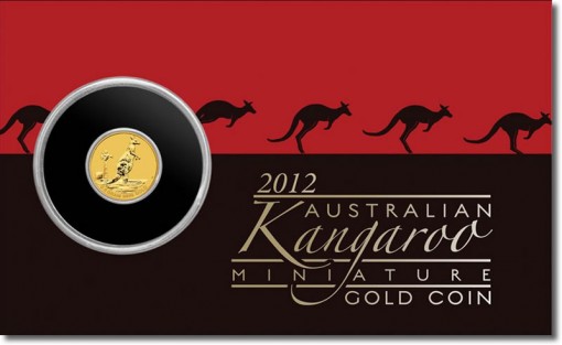 2012 Australian Mini Roo Gold Coin in Protective Card