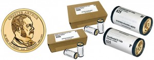 2012 Chester Arthur Presidential $1 Coin Rolls and Boxes