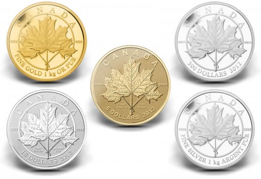 2012 Maple Leaf Forever Coins