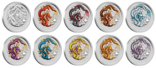 2012 Year of the Dragon Silver Coins