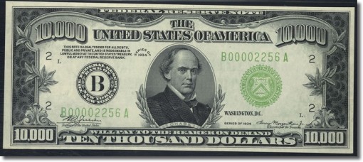 Fr. 2231-B $10000 1934 Federal Reserve Note
