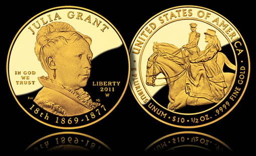 Julia Grant First Spouse Gold Coin - Proof