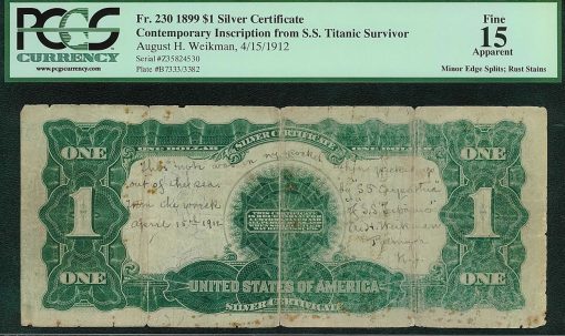 Titanic survivor's $1 bill