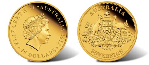 2012 Proof Australian Gold Sovereign Coin