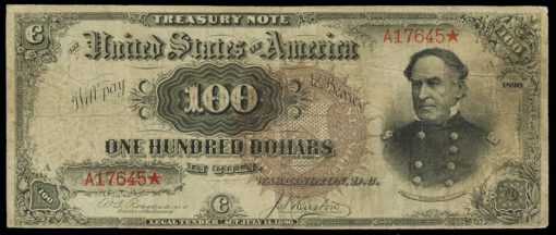 Fr.377 1890 $100 Treasury Note Obverse