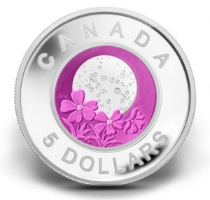 2012 $5 Full Pink Moon Silver and Niobium Coin