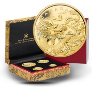 2012 Year of the Dragon Gold Fractional Coin Set