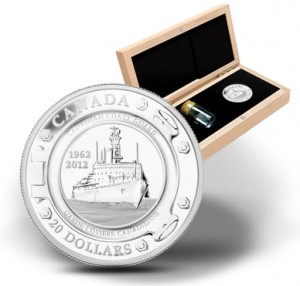 $20 50th Anniversary of the Canadian Coast Guard Silver Coin