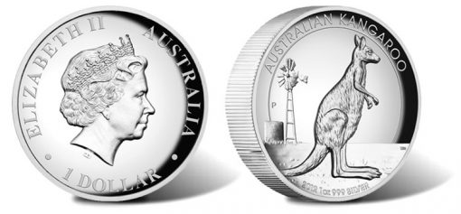 2012 Australian Kangaroo High Relief Silver Proof Coin