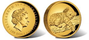 2012 Australian Koala Gold Proof Coin - 1 Oz. High Relief
