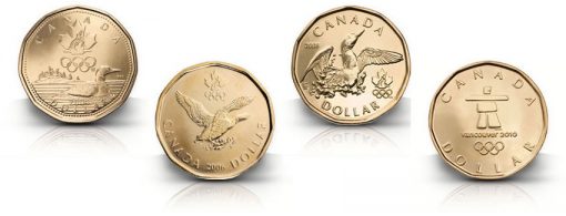 Lucky Loonie Coins (2004, 2006, 2008, 2010)