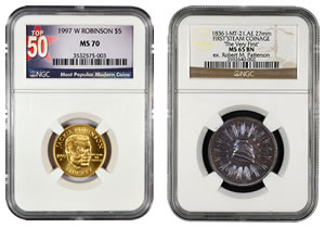 NGC Certified Medal and Coin