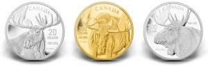 Robert Batmen Desinged Moose Coins in Silver, Gold and Platinum