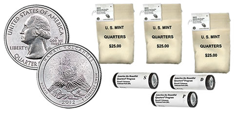 2012 S Parks Quarter Hawaii Volcanoes Gem Deep Cameo Proof 90/% Silver US Coin