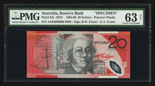 Australia Reserve Bank 20 Dollars