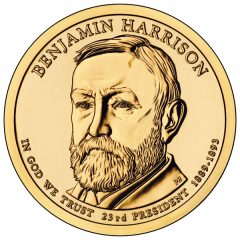 Benjamin Harrison Presidential $1 Coin
