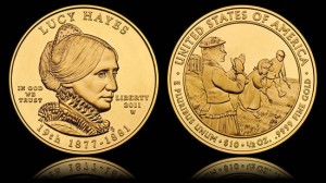 Lucy Hayes First Spouse Gold Coin
