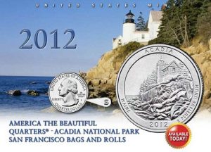 US Mint image of 2012-S Acadia Quarter