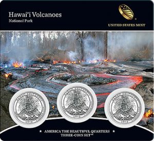 Hawai'i Volcanoes National Park Quarters Three-Coin Set
