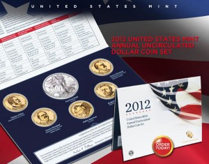 US Mint 2012 Annual Uncirculated Dollar Coin Set