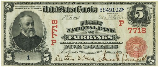 1905 Fairbanks $5 front PCGS Cur 63