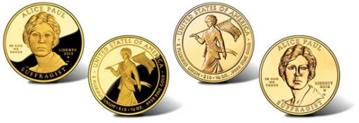 2012 Alice Paul Suffrage Movement Gold Coins