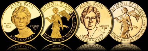 2012 Alice Paul and the Suffrage Movement Gold Coins