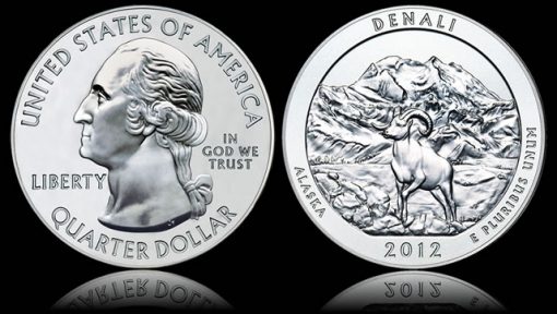 2012 Denali National Park Five Ounce Silver Bullion Coin