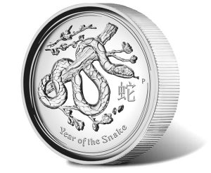 Australian 2013 Year of the Snake 1 oz High Relief Proof Silver Coin